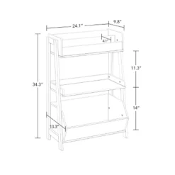 Kids' 3 Tier Ladder Shelf With Bookrack And Toy Organizer White - RiverRidge Home -Furniture Sale Store GUEST 90addb92 7019 4e13 80a7 e7bd301ac4aa