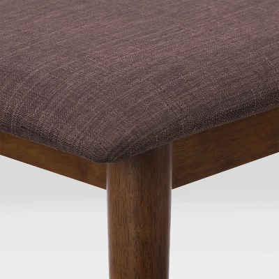 Branson Wood Dining Bench Walnut Stain - CorLiving 5 Branson Wood Dining Bench Walnut Stain - CorLiving - Image 5