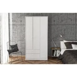 Denmark 3 Door And 2 Drawer Wardrobe White - Polifurniture -Furniture Sale Store GUEST 911a0376 1470 4061 b90b 71150e34235f