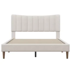 Upholstered Wood Platform Bed Frame With Vertical Channel Tufted Headboard-ModernLuxe 10 Upholstered Wood Platform Bed Frame With Vertical Channel Tufted Headboard-ModernLuxe -Furniture Sale Store GUEST 912a9ecf 5d5f 4a81 baae a3a2ffd09ed9