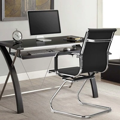Costway Set Of 2 Office Waiting Room Chairs For Reception Conference Area 2 Costway Set Of 2 Office Waiting Room Chairs For Reception Conference Area - Image 2