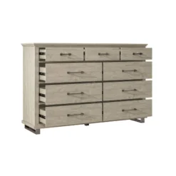 64" Dresser With 9 Drawers Beige - Accent Furniture