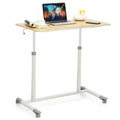 Costway Height Adjustable Computer Desk Sit Stand Rolling Notebook Table NaturalBrownBlack -Furniture Sale Store GUEST 91ad7c7c 6f70 4001 ae43 0399fd300ab3