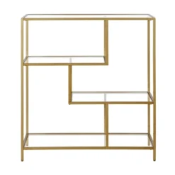 40" Tall Brass Finish Bookcase - Henn&Hart -Furniture Sale Store GUEST 91b8d7cd 8fe1 498f b183 9808440d35d8