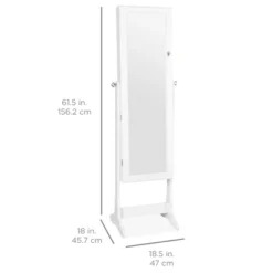 Best Choice Products 6-Tier Standing Mirror Lockable Storage Organizer Cabinet Armoire W/ LED Lights -Furniture Sale Store GUEST 91e810c5 01eb 484f 88ca 3304e8b492b9