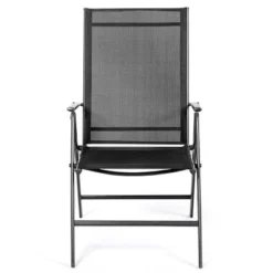 Costway 4PCS Patio Folding Dining Chair Recliner Adjustable Black -Furniture Sale Store GUEST 926b1634 d476 4125 b657 cbe103559ffc