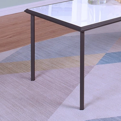 Inlissa 2 Open Shelf Console Table Gun Metal/White High Gloss - MiBasics 6 Inlissa 2 Open Shelf Console Table Gun Metal/White High Gloss - MiBasics - Image 6