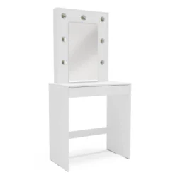 Emma Vanity Table With Lighted Mirror White - Polifurniture 7 Emma Vanity Table With Lighted Mirror White - Polifurniture -Furniture Sale Store GUEST 938a8ccc dad1 46d6 8b9b a40f3ef7f3bf