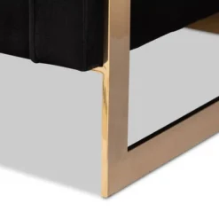 Ambra Velvet Upholstered And Button Tufted Sofa Black/Gold - Baxton Studio 13 Ambra Velvet Upholstered And Button Tufted Sofa Black/Gold - Baxton Studio -Furniture Sale Store GUEST 941369cb 0f7e 44ae 839b 9af19df1076b