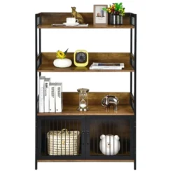 Costway 3-Tier Baker's Rack Industrial Kitchen Microwave Oven Stand W/Storage Cabinet 16 Costway 3-Tier Baker's Rack Industrial Kitchen Microwave Oven Stand W/Storage Cabinet -Furniture Sale Store GUEST 946684ad f151 4e3a a5a2 15b3e588a543