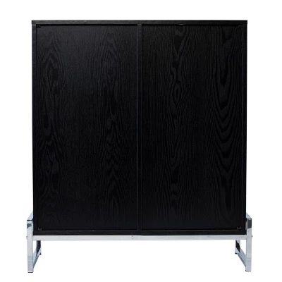 Henstinger Double Door Bar Cabinet Black/Chrome - Aiden Lane 6 Henstinger Double Door Bar Cabinet Black/Chrome - Aiden Lane - Image 6