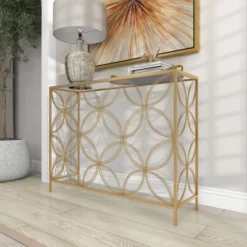 Contemporary Metal Console Table Gold - Olivia & May -Furniture Sale Store GUEST 94c58455 c7f7 4f9c aba0 72349b943a43