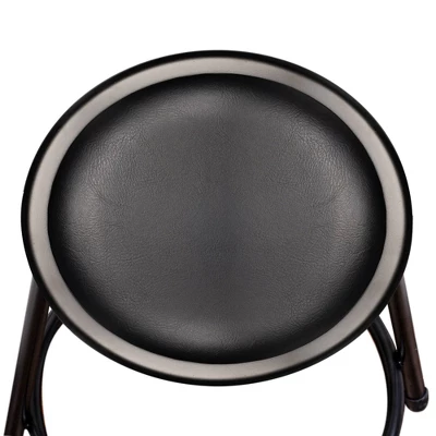 2pk 25"-33" Adjustable Heavy Duty Vinyl Padded Steel Barstool Black - Hampden Furnishings 5 2pk 25"-33" Adjustable Heavy Duty Vinyl Padded Steel Barstool Black - Hampden Furnishings - Image 5