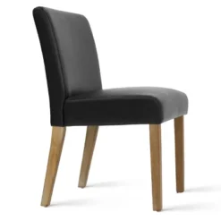 Dwen+North 5-Piece 46" Manufactured Black Grain And 18.5" Wide 4 Faux Leather Dining Chairs Modern Round Dining Table Set-The Pop Maison -Furniture Sale Store GUEST 964f1aa9 7b5a 4400 9839 9118d55c6602