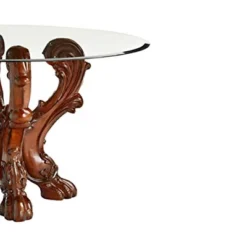 54" Dresden Dining Table Cherry Oak/Clear Glass - Acme Furniture -Furniture Sale Store GUEST 9677cfc3 8941 4515 957e 88faf882a36c