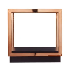 Lexing Glass Top End Table Champagne - Aiden Lane