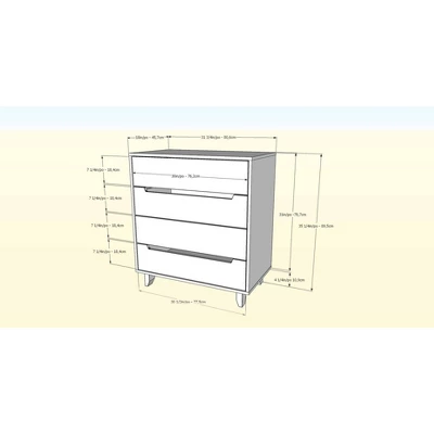 Aura 4 Drawer Chest - Nexera 2 Aura 4 Drawer Chest - Nexera - Image 2