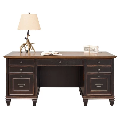Hartford Double Pedestal Desk - Martin Furniture 8 Hartford Double Pedestal Desk - Martin Furniture - Image 8