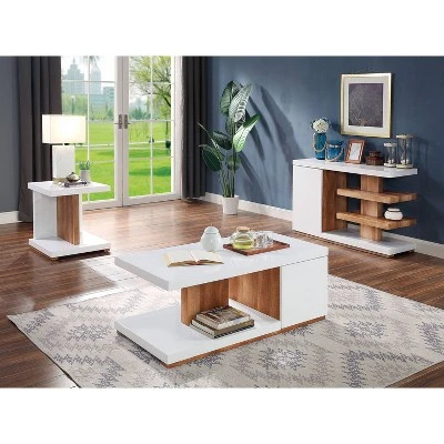 Hal Open Shelf Sofa Table White - MiBasics 2 Hal Open Shelf Sofa Table White - MiBasics - Image 2
