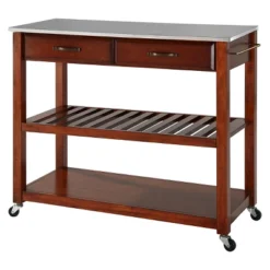 Stainless Steel Top Kitchen Cart/Island With Optional Stool Storage - Crosley -Furniture Sale Store GUEST 97a2c1bf 12a4 4872 80bd 0adb99ea3c49
