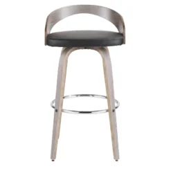 Set Of 2 29.5" Grotto Mid-Century Modern Barstools Light Gray/Black - LumiSource -Furniture Sale Store GUEST 97f34b00 e0ff 4703 83f0 cc114ce09864