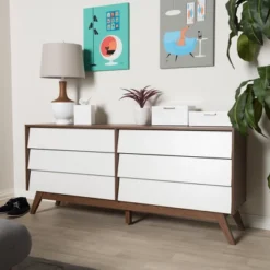 Hildon Mid-Century Modern Wood 6 Drawer Storage Dresser Brown - Baxton Studio 11 Hildon Mid-Century Modern Wood 6 Drawer Storage Dresser Brown - Baxton Studio -Furniture Sale Store GUEST 98dd01bb e1a3 42a9 acac 1551eee192db