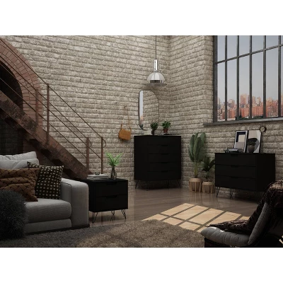 3pc Rockefeller Dresser And Nightstand Set - Manhattan Comfort 1 3pc Rockefeller Dresser And Nightstand Set - Manhattan Comfort