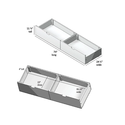 Max & Lily Under Bed Storage Drawers 5 Max & Lily Under Bed Storage Drawers - Image 5