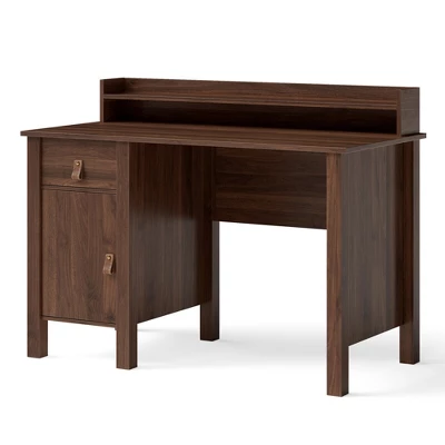 Costway Computer Desk Home Office Writing Workstation W/ Drawer & Hutch 9 Costway Computer Desk Home Office Writing Workstation W/ Drawer & Hutch - Image 9