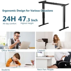 Costway Electric Adjustable Standing Up Desk Frame Dual Motor W/Controller WhiteBlackGrey 15 Costway Electric Adjustable Standing Up Desk Frame Dual Motor W/Controller WhiteBlackGrey -Furniture Sale Store GUEST 99d72e90 6932 4392 9087 d784a71978d5