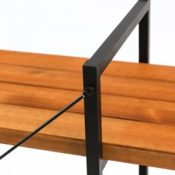 LuxenHome 4-Shelf 66.5" H X 51.2" W Pine Wood Metal Frame Etagere Bookcase. -Furniture Sale Store GUEST 99fd7f85 e6a9 46ca 9fc5 b695c014e0de