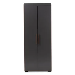 7 Shelf Wardrobe Rikke Two-Tone Wood Storage Cabinet Brown - Baxton Studio -Furniture Sale Store GUEST 9a48b12c f71a 4790 aa1b ae79f7dee93b