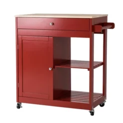 Wooden Basic Kitchen Island With 1 Drawer 1 Door And 2 Tiers - Glitzhome -Furniture Sale Store GUEST 9a7f1b50 d96b 4ebf 8932 4197121c0e22