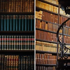 6" Double Sided Library Canvas Room Divider Brown - Oriental Furniture -Furniture Sale Store GUEST 9af81776 c899 440e 8272 eb33ba97c09f