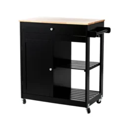 Wooden Basic Kitchen Island With 1 Drawer 1 Door And 2 Tiers - Glitzhome -Furniture Sale Store GUEST 9b6cc49c c5de 439f 8dbc 6618ebe6c94e