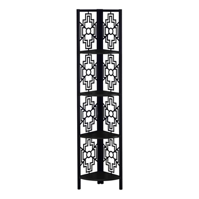 61.5" 4 Shelf Mix Material Keyhole Design Corner Etagere Bookcase - EveryRoom 11 61.5" 4 Shelf Mix Material Keyhole Design Corner Etagere Bookcase - EveryRoom - Image 11