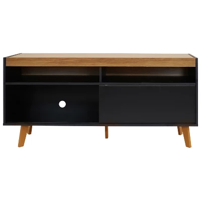 Sunnydaze Decor Sunnydaze Indoor Mid-Century Modern TV Stand Console With Storage Cabinet And Shelves For 58" TV 3 Sunnydaze Decor Sunnydaze Indoor Mid-Century Modern TV Stand Console With Storage Cabinet And Shelves For 58" TV - Image 3