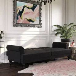 Cassidy Upholstered Futon - Paris Hilton X The Novogratz -Furniture Sale Store GUEST 9bd260ef 34c8 4505 85da 826975810514