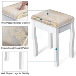 Costway Vanity Table Jewelry Makeup Desk Bench Dresser Stool 14 Costway Vanity Table Jewelry Makeup Desk Bench Dresser Stool -Furniture Sale Store GUEST 9bf23998 e814 4de9 b6fc 4e2fdba8850a