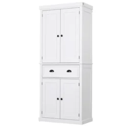 HOMCOM 72" Traditional Freestanding Kitchen Pantry Cupboard With 2 Cabinet, Drawer And Adjustable Shelves -Furniture Sale Store GUEST 9bfea7b1 ef7c 4330 939c ac28b490aeba