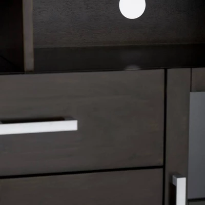 Waterloo Tall TV Stand For TVs Up To 55" Hickory Brown - WyndenHall 4 Waterloo Tall TV Stand For TVs Up To 55" Hickory Brown - WyndenHall - Image 4