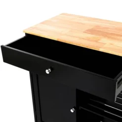 Wooden Basic Kitchen Island With 1 Drawer 1 Door And 2 Tiers - Glitzhome -Furniture Sale Store GUEST 9c460f87 5d3e 479a 98a3 482b5f17c82a