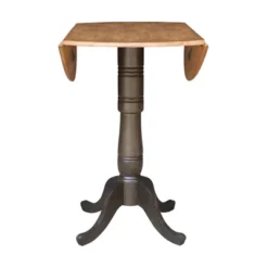 42" Nathaniel Round Dual Drop Leaf Bar Height Dining Table Hickory/Washed Coal - International Concepts -Furniture Sale Store GUEST 9d00b04d cecb 4656 8343 93bce9e4bed7