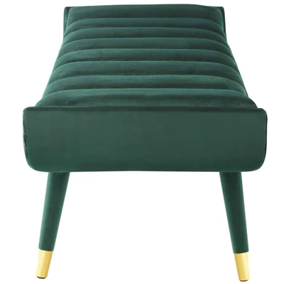 Guess Channel Tufted Performance Velvet Accent Bench Green - Modway 3 Guess Channel Tufted Performance Velvet Accent Bench Green - Modway - Image 3