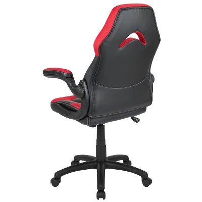 BlackArc Gamma Gaming Desk & Chair Set - Black & Red High Back Gaming Chair With Flip-Up Arms; Desk With Detachable Headphone Hook/Cupholder 12 BlackArc Gamma Gaming Desk & Chair Set - Black & Red High Back Gaming Chair With Flip-Up Arms; Desk With Detachable Headphone Hook/Cupholder - Image 12