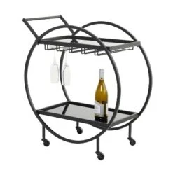 Contemporary Metal Round Bar Cart - Olivia & May 17 Contemporary Metal Round Bar Cart - Olivia & May -Furniture Sale Store GUEST 9d439cb9 bc29 4843 a4ce 38241d97a07d