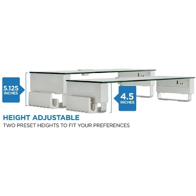 Mount-It! Tempered Glass Monitor Stand With 3 USB Ports | Desktop Riser Fits 24, 27, 30, 32 Inch Screens | 66 Lbs. Weight Capacity 5 Mount-It! Tempered Glass Monitor Stand With 3 USB Ports | Desktop Riser Fits 24, 27, 30, 32 Inch Screens | 66 Lbs. Weight Capacity - Image 5