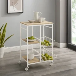 Tamarind Small Kitchen Cart White - Linon -Furniture Sale Store GUEST 9e2d2637 331a 4856 bb59 3971805530b6