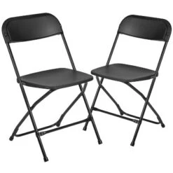 Emma And Oliver Set Of 2 Stackable Folding Plastic Chairs - 650 LB Weight Capacity -Furniture Sale Store GUEST 9eb2f318 98d0 43e6 9633 722b97531d84