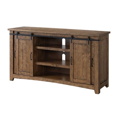Chesapeake Solid Wood TV Stand Natural Brown Finish - Martin Svensson Home 5 Chesapeake Solid Wood TV Stand Natural Brown Finish - Martin Svensson Home - Image 5
